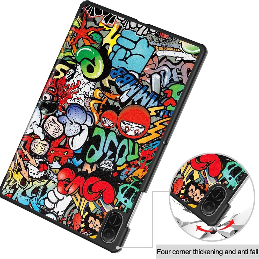 Husa pentru Honor Pad X8a tip stand functie sleep/wake-up protectie 360 - Graffiti
