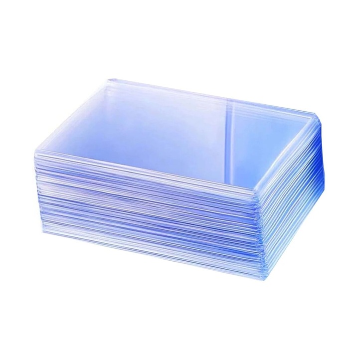 Комплект от 10 протектора за карти за игра, стандартен размер, прозрачен, PVC