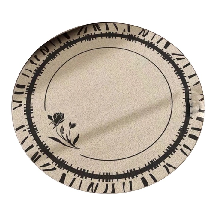 Кръгъл килим 60х60 см за всекидневна, спалня или офис вълна