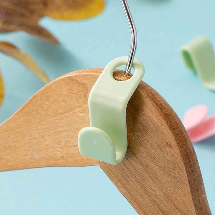 Set de carlige pentru umerase, organizator de dulap, multifunctional, plastic, 10 kg, 10 bucati