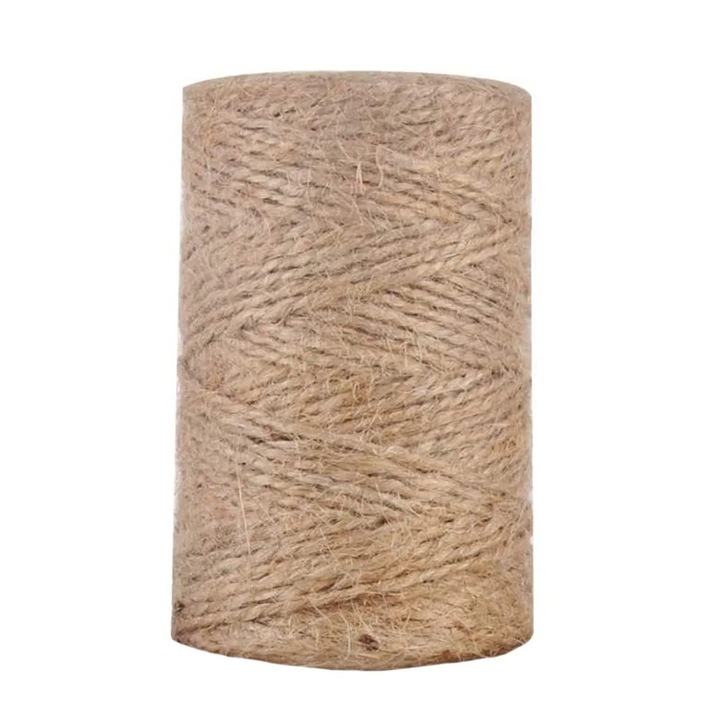 Sfoara din iuta, 10000x0.20x0.20cm, culoare bej deschis, set de 1 rola