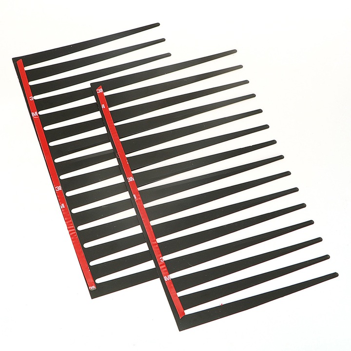 Accesorii auto, Enforose, set 2 autocolante gene pentru faruri, material durabil, usor de instalat, negru