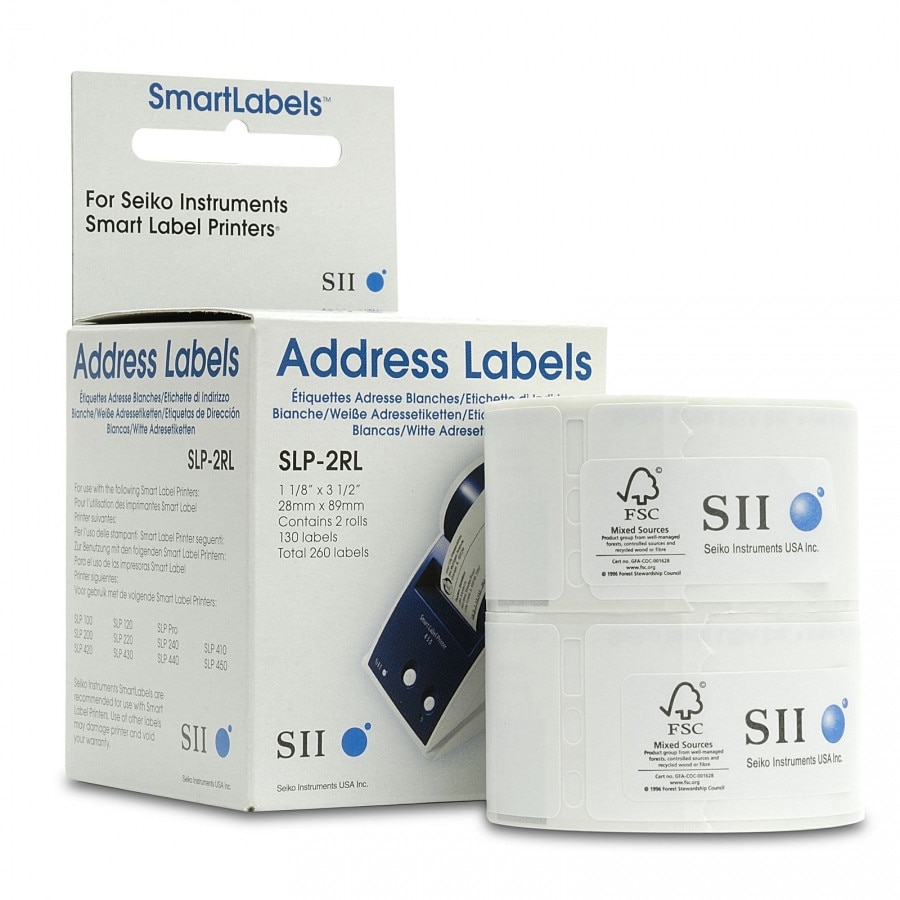 Etichete Seiko SLP-2RL hartie alba 28mm x 89mm