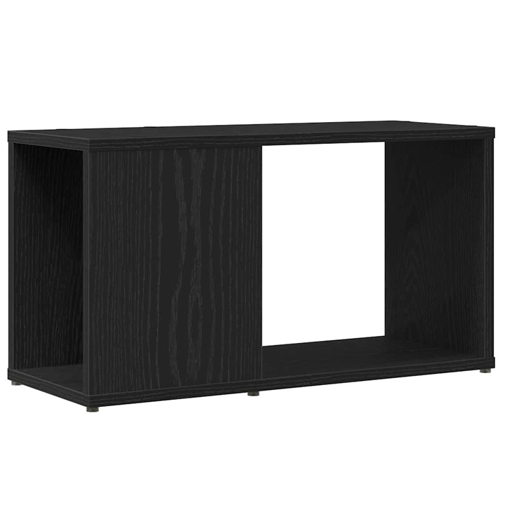 Dulap TV vidaXL, Stejar Negru 60x24x32 cm Lemn prelucrat