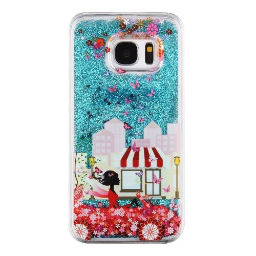 Carcasa Samsung Galaxy S7 edge G935, Protectie Spate, Imprimeu Girl Driving Flowered Car