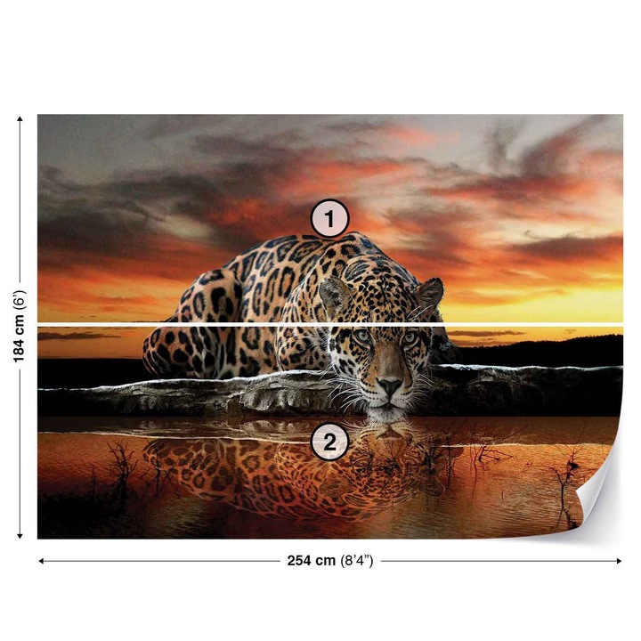 Fototapet DEGRETS 83590 Leopard 2 184x254cm
