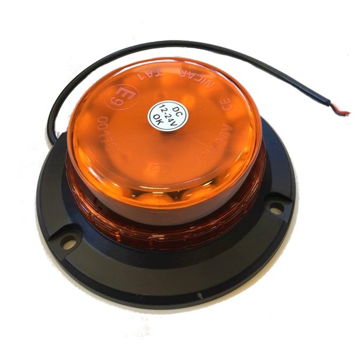 Villogólámpa sárga ultravékony LED-es 12V/24V