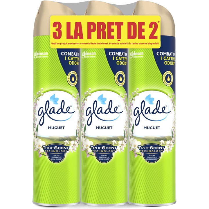 Ароматизатор за стаи Glade Spray Lacramioare, 3x300 мл