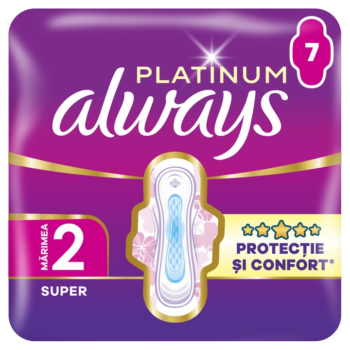 Absorbante Always Platinum Super, 7 buc