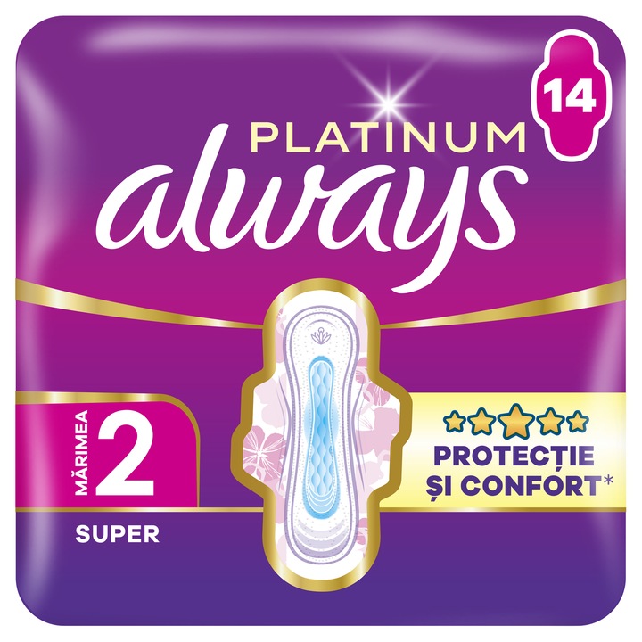 Absorbante Always Platinum Super Duo Pack, 14 buc