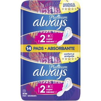 Absorbante Always Platinum Super, 14 buc Absorbante Always Platinum Super, 14 buc