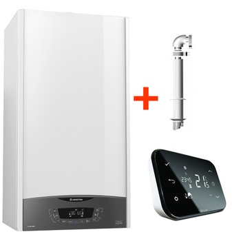 Pachet control inteligent de la distanta Centrala termica in condensare Ariston Clas One 35 EU 35 KW cu kit evacuare si termostat cu control prin internet Salus IT500, colete asigurate prin curier Pachet control inteligent de la distanta Centrala termica in condensare Ariston Clas One 35 EU 35 KW cu kit evacuare si termostat cu control prin internet Salus IT500, colete asigurate prin curier