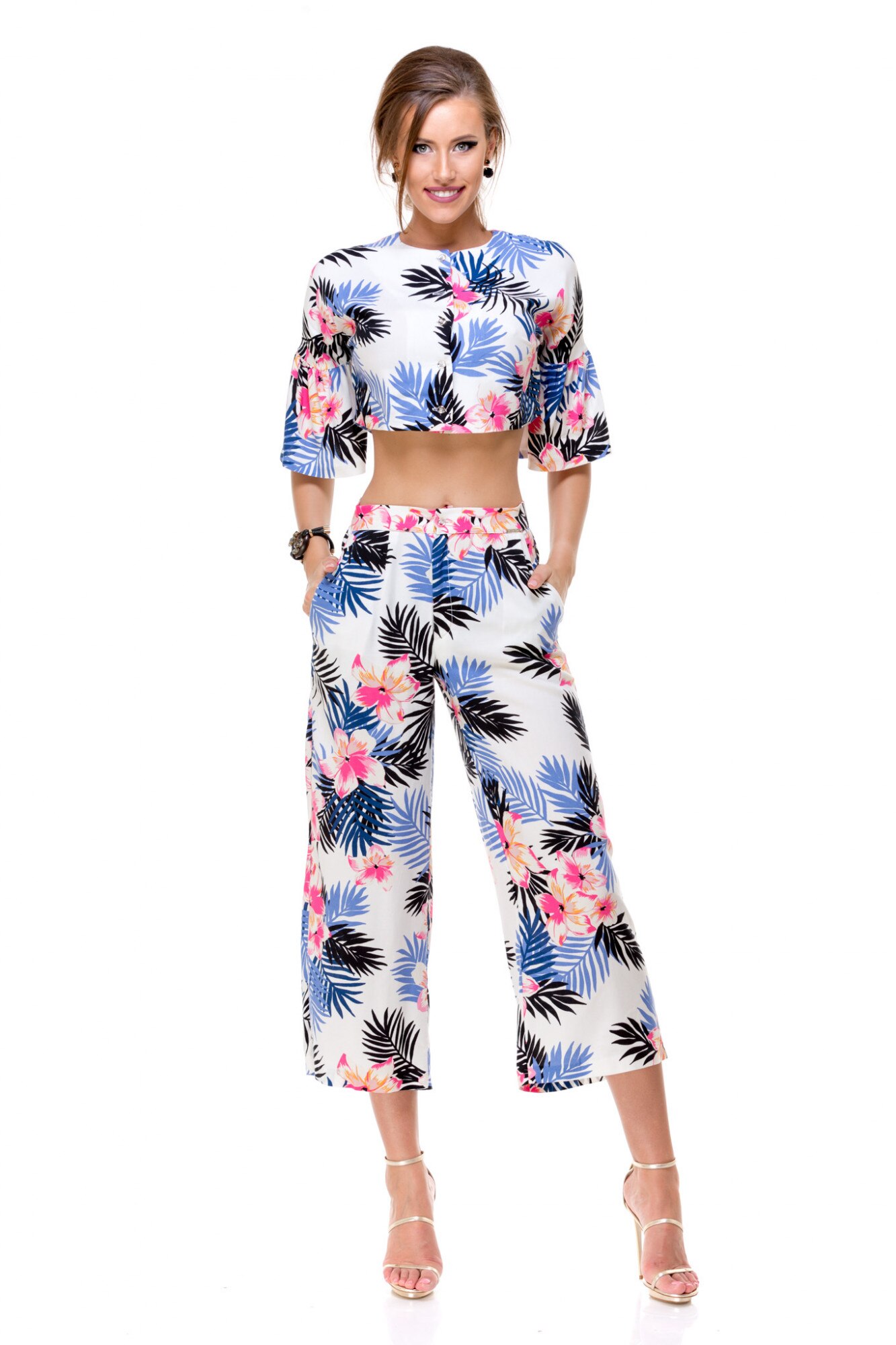 Compleu Bacio Di Moda White Flowers Masura M - eMAG.ro