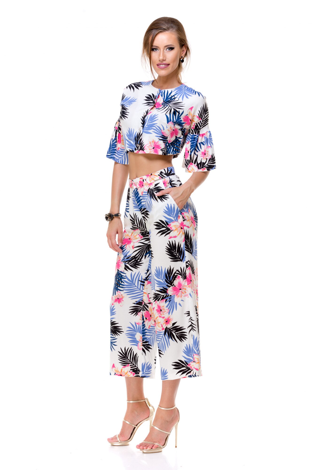 Compleu Bacio Di Moda White Flowers Masura M - eMAG.ro