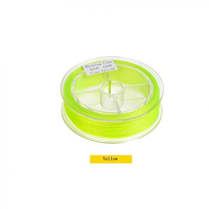 Fir de pescuit 20lb 100m fluorescent galben, set accesorii pentru pescuit