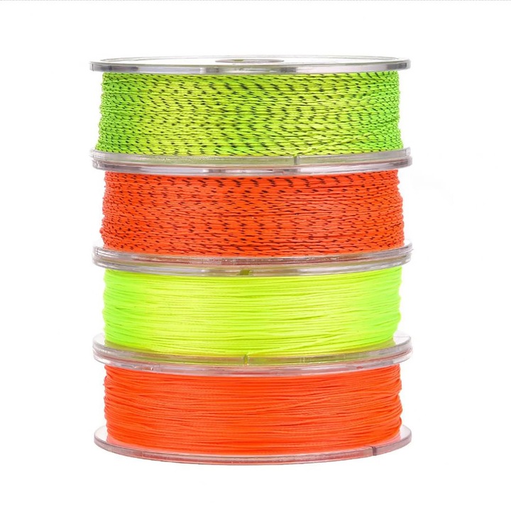 Fir de pescuit 20lb 100m fluorescent galben, set accesorii pentru pescuit