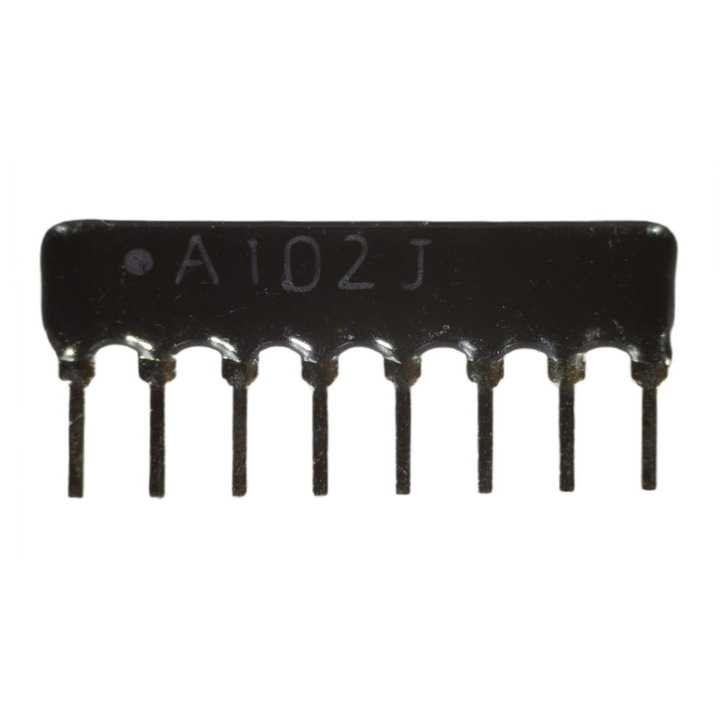 Scara rezistoare 8x 1K SE SIP-8 5.5x2.1x19.90mm, negru