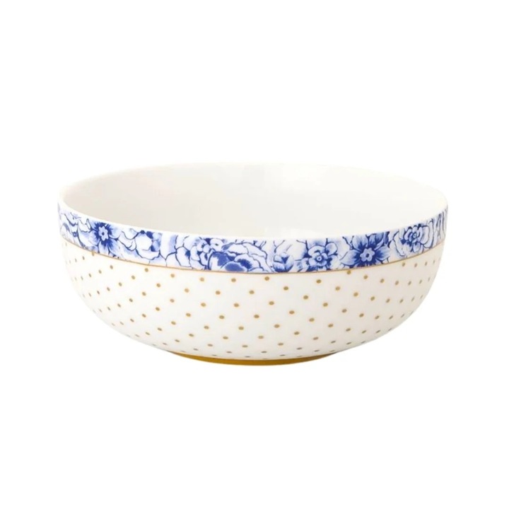 Порцеланова купа, Pip Studio, Бяла, 15 см, колекция Royal White