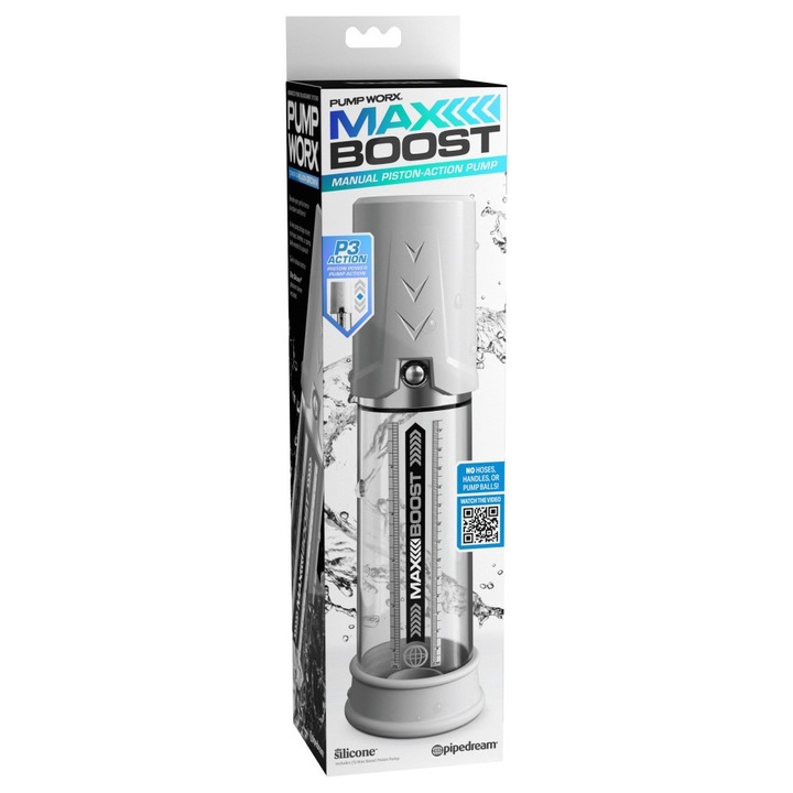 Pump Worx Max Boost fehér péniszpumpa