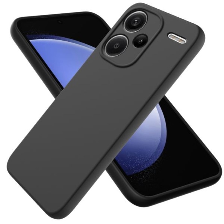 Husa pentru Xiaomi Redmi Note 13 Pro Plus 5G Daden® Silicon SoftFlex, Ultra Slim, Protectie sporita, Interior de microfibra, Negru