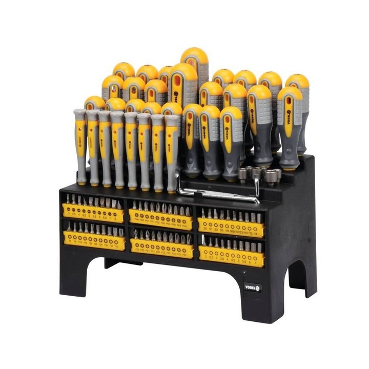 Комплект магнитни отвертки със стойка 100 бр Cr-V