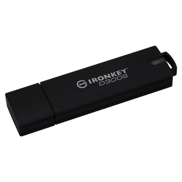 Stick USB Kingston IronKey D500S, 32 GB, USB 3.2 Negru