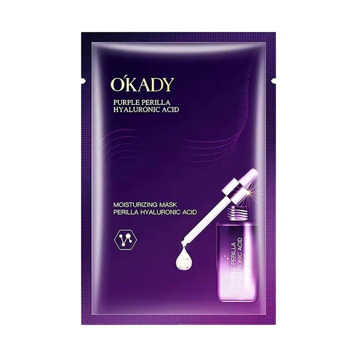 Masca pentru fata OKADY cu extract de perilla si acid hialuronic, 25 ml
