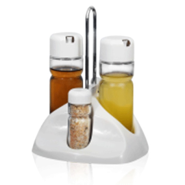 Oliviera 4 piese suport plastic culoare alba COLOR LINE MN010638