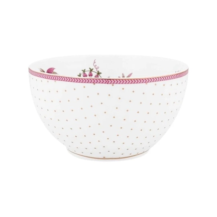Porcelán tál, Pip Studio, Dots Gold Pink, 15 cm, Jolie kollekció