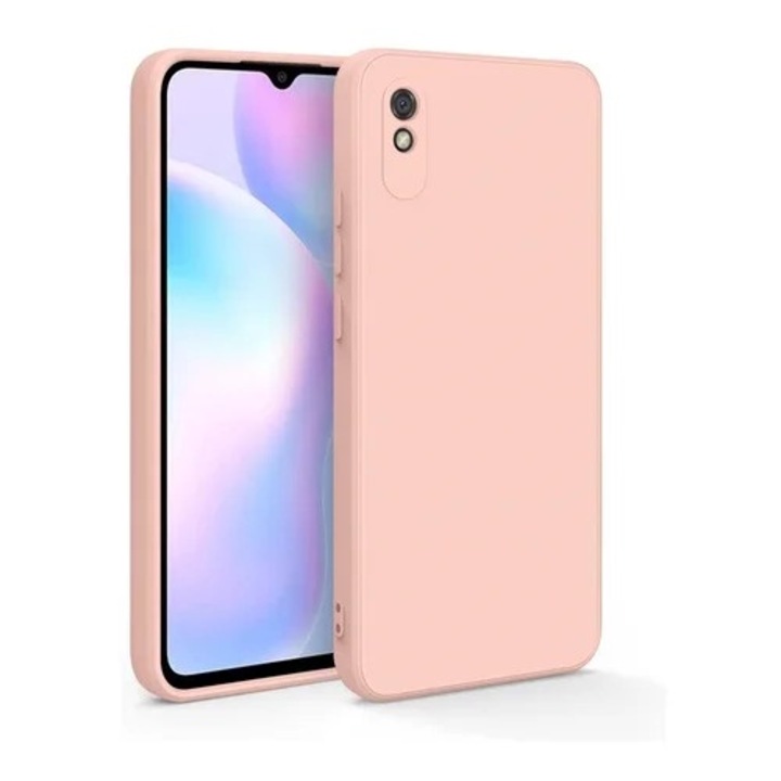 Xiaomi Redmi 9A / 9AT съвместим - Пастел - пудрово розов силиконов калъф за гръб