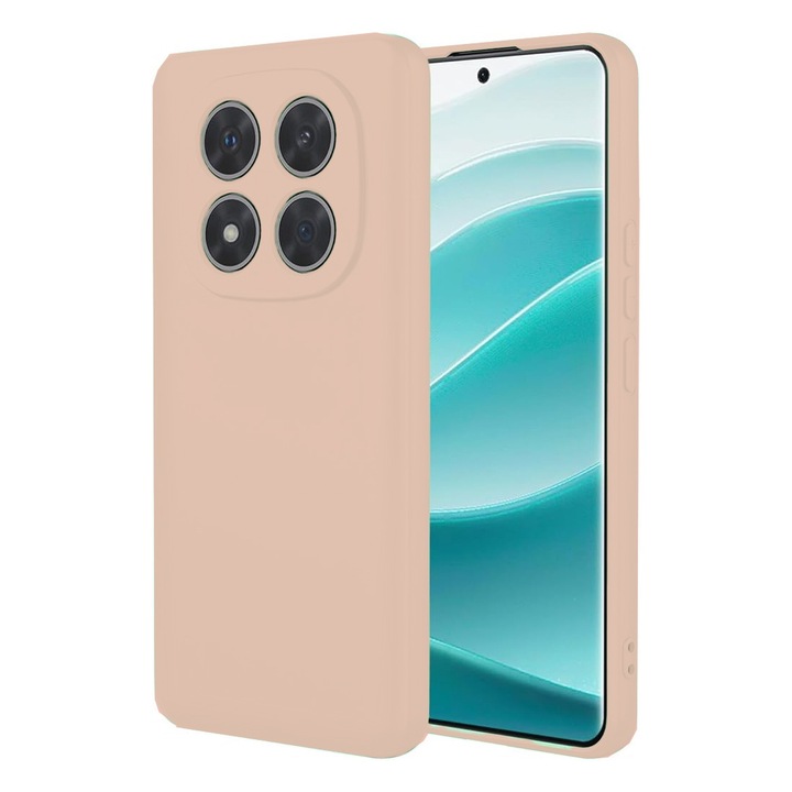 Husa pentru Xiaomi Redmi Note 14 Pro 5G Daden® din Silicon, Ultra Slim, Calitate Premium, Interior din Microfibra, Protectie Sporita, Antisoc, Roz nisipiu