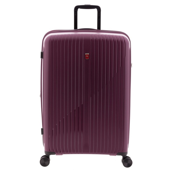 Nagy bőrönd Gladiator Calypso, polipropilén, TSA zár, 4 dupla kerék, 73 cm, gránát