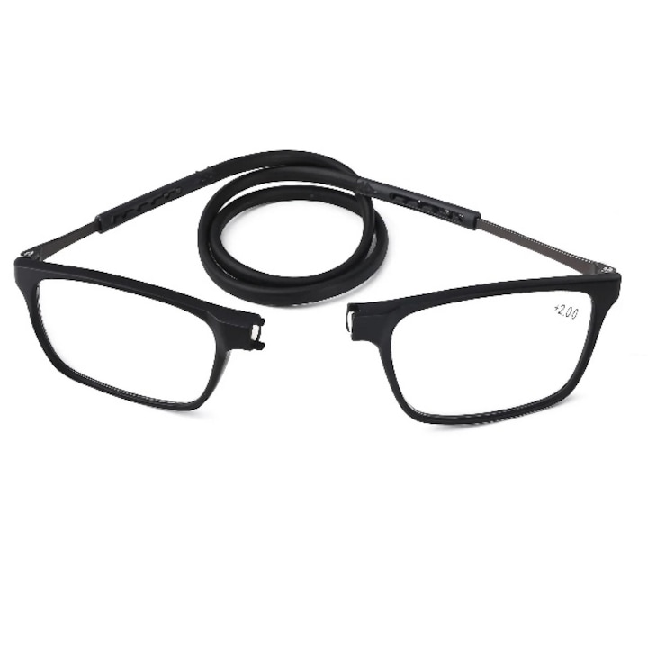Диоптрични очила, Clic, с мека сгъваема лента, размер S-XL, 2.0 диоптъра