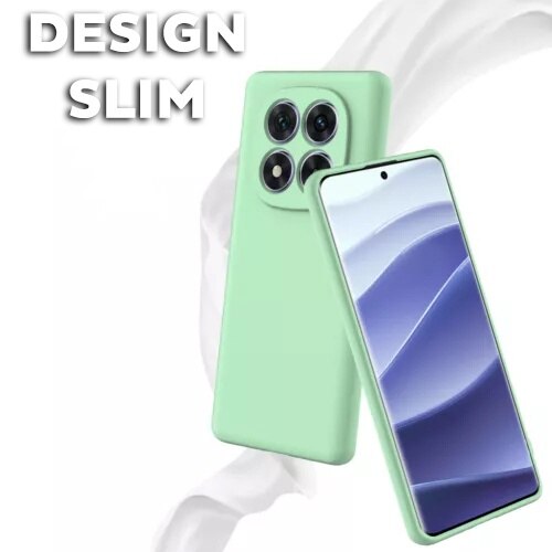 Husa pentru Xiaomi Redmi Note 14 Pro 5G Daden® din Silicon, Ultra Slim, Calitate Premium, Interior din Microfibra, Protectie Sporita, Antisoc, Verde menta