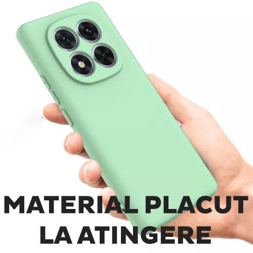 Husa pentru Xiaomi Redmi Note 14 Pro 5G Daden® din Silicon, Ultra Slim, Calitate Premium, Interior din Microfibra, Protectie Sporita, Antisoc, Verde menta