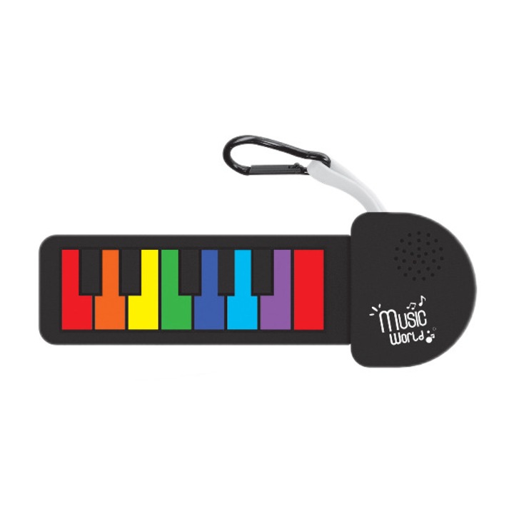 Rock and Roll It - Micro Piano (in engleza). Real de lucru & Playable Piano Keychain. Pune un rucsac si joaca oriunde! Mini dimensiune negru/alb deget Piano Pad