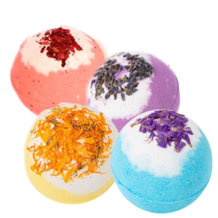 Set accesorii baie pentru bebelusi, saruri de baie cu flori uscate, 120g, multicolor, 6-9 luni