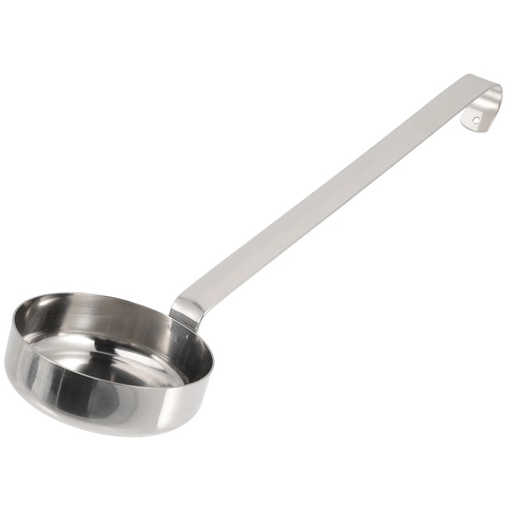 Polonic din inox, argintiu, 26.80x7.30x7.30cm, design adanc, utilizare multifunctionala