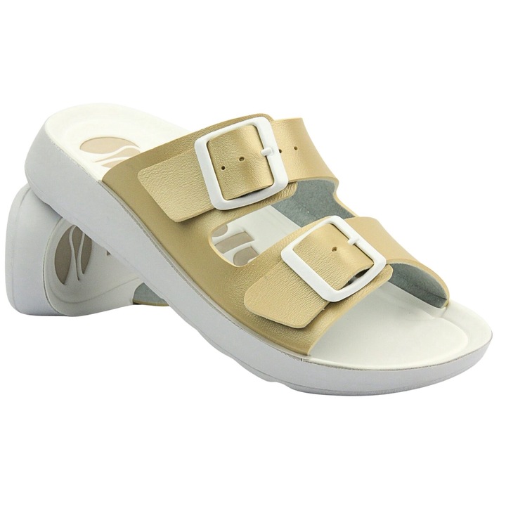 Női papucs INBLU AG-04, állítható pántokkal, gumi, arany