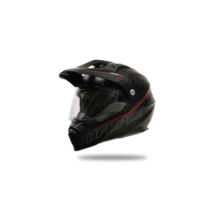 Casca enduro/ATV Ufo Aries, culoare negru/rosu, marimea XS