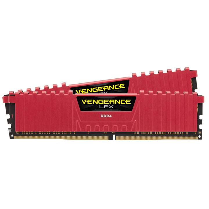 Corsair Vengeance LPX 8GB (2x4GB) memória, DDR4 3000MHz, CL15, 1.35V, XMP 2.0, Piros