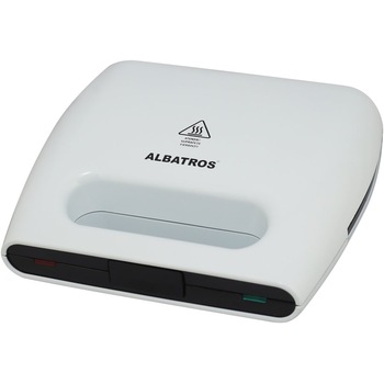 Sandwich maker Albatros SGA-750, 750W, Placi anti-aderente tip grill, Alb Sandwich maker Albatros SGA-750, 750W, Placi anti-aderente tip grill, Alb