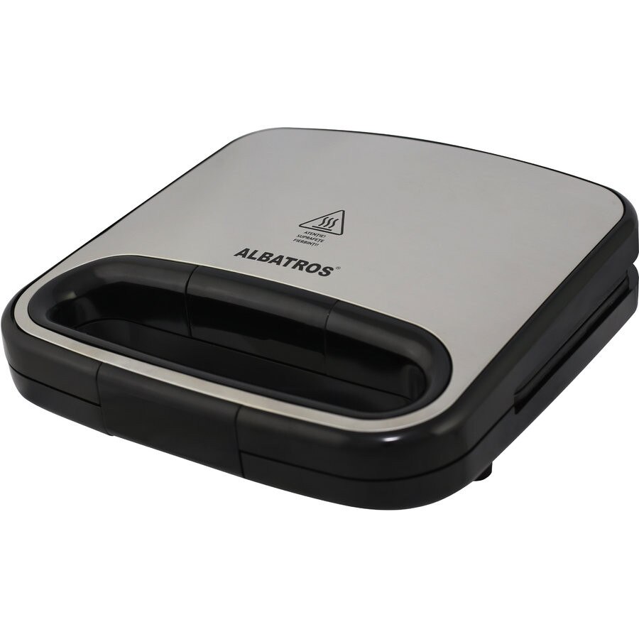 Sandwich maker Albatros SGX-750, 750W, Placi anti-aderente tip grill, Inox