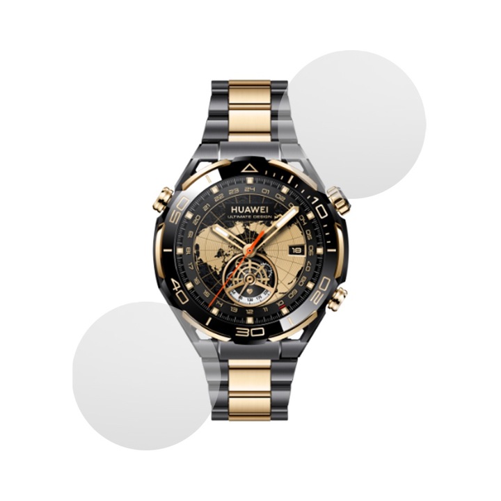Set 2 x Folie compatibila cu Huawei Watch Ultimate Design, Mata InvisiFlex, Anti-Reflexii, Anti-Stralucire, Protectie ideala, Atingere fina, Proprietati regenerabile, Acoperire oleofoba, Tehnologie ULTRA HD
