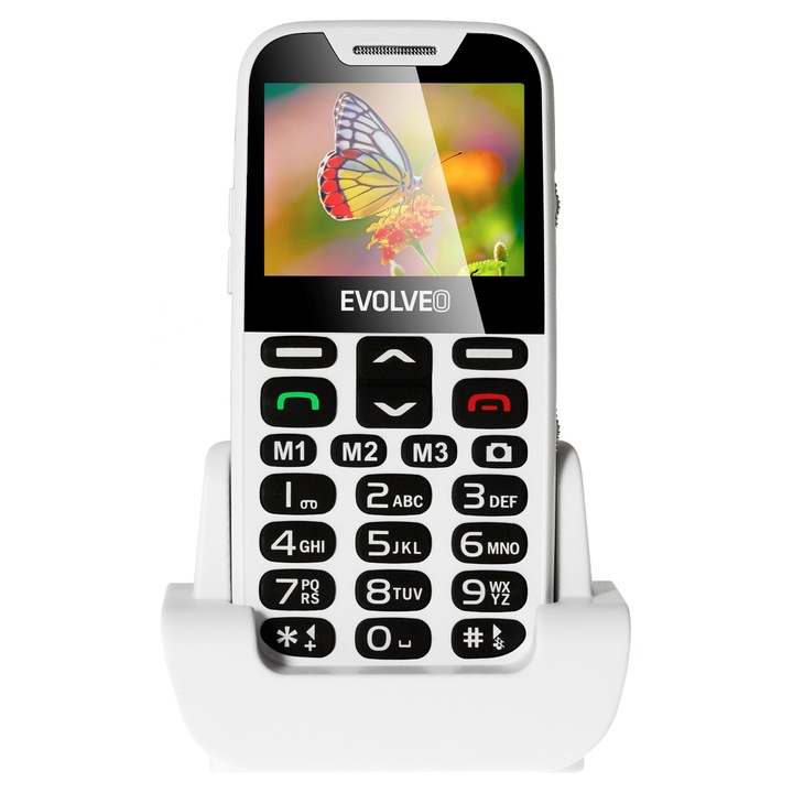Telefon mobil pentru seniori, Evolveo, Easyphone, EP-600 XD, Alb