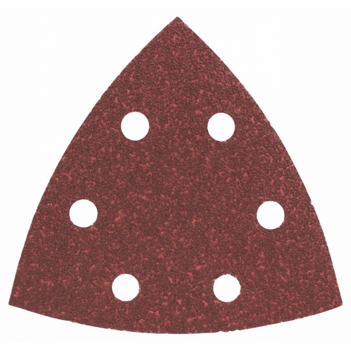 Set de 5 foi abrazive Bosch pentru slefuitoarele Delta, 93 mm, 6 Gauri, R 120