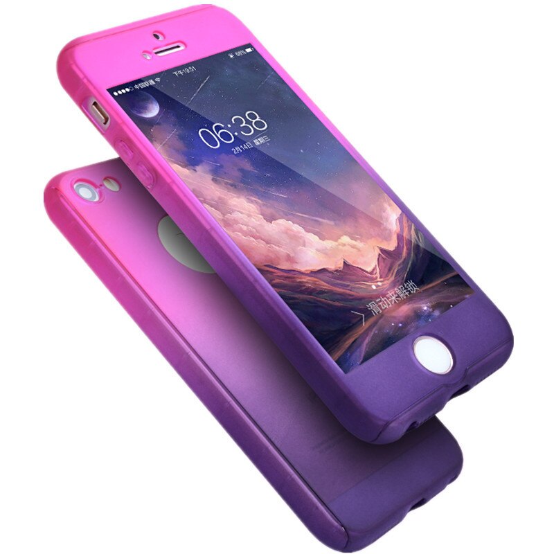 Husa MyStyle FullBody Degrade pentru Apple iPhone 6 Plus / Apple iPhone 6S Plus cu folie de protectie gratis