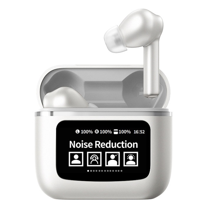 Casti wireless in-ear, rezistente la apa si transpiratie, autonomie 4h, negru