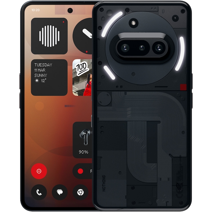 Смартфон Nothing Phone (3a), 256GB, 12GB RAM, 5G, Black