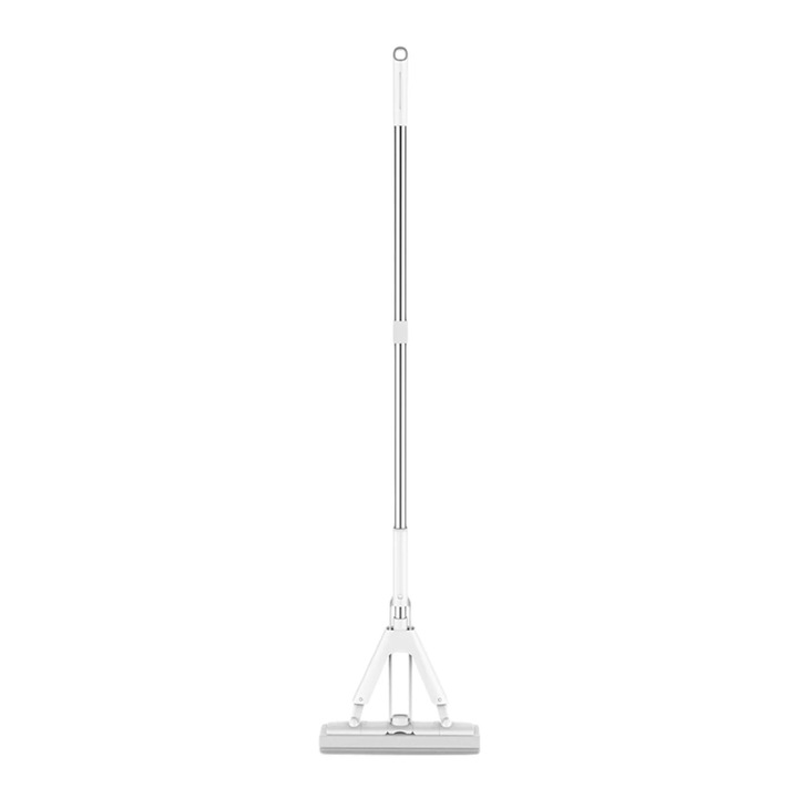 Mop cu burete de aspiratie, retractabil, alb, 128x28x7cm, unitar